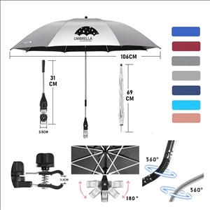 Outdoor Beach Parasol Detachable Clamp Umbrella With Pouch